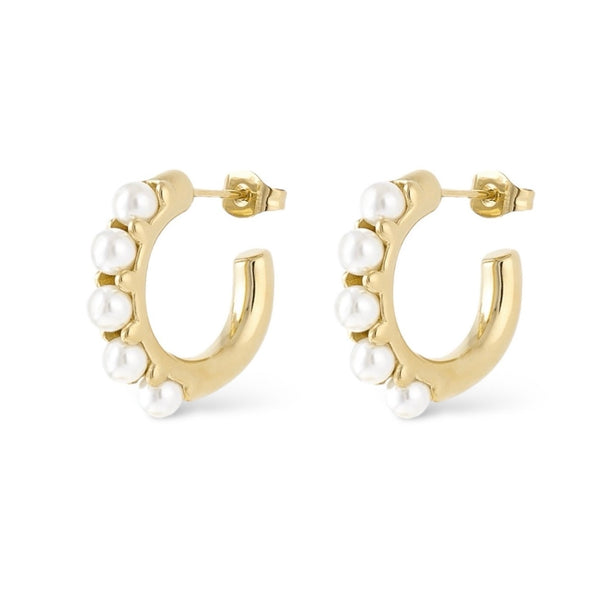 Pearl Hoop Earrings