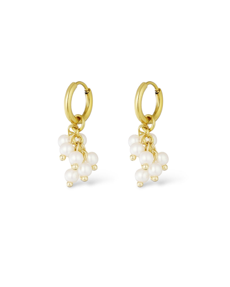 Pearly Drop Earring Gold