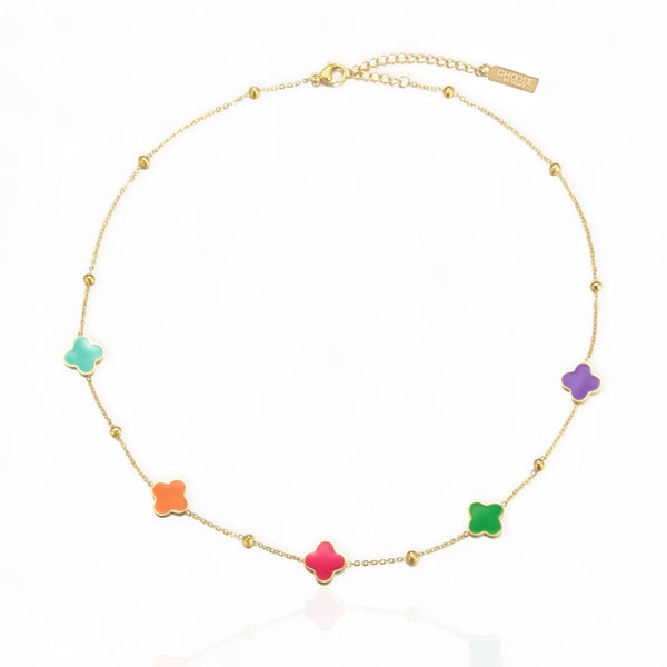 Colorful Clover Bubbel Necklace