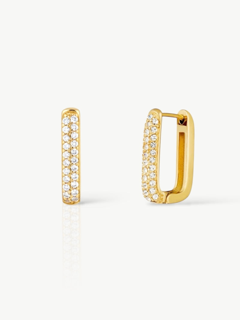 Pavé Hoops Gold
