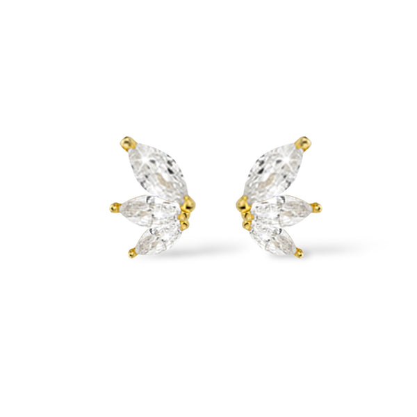 Crown Stud Earring Gold