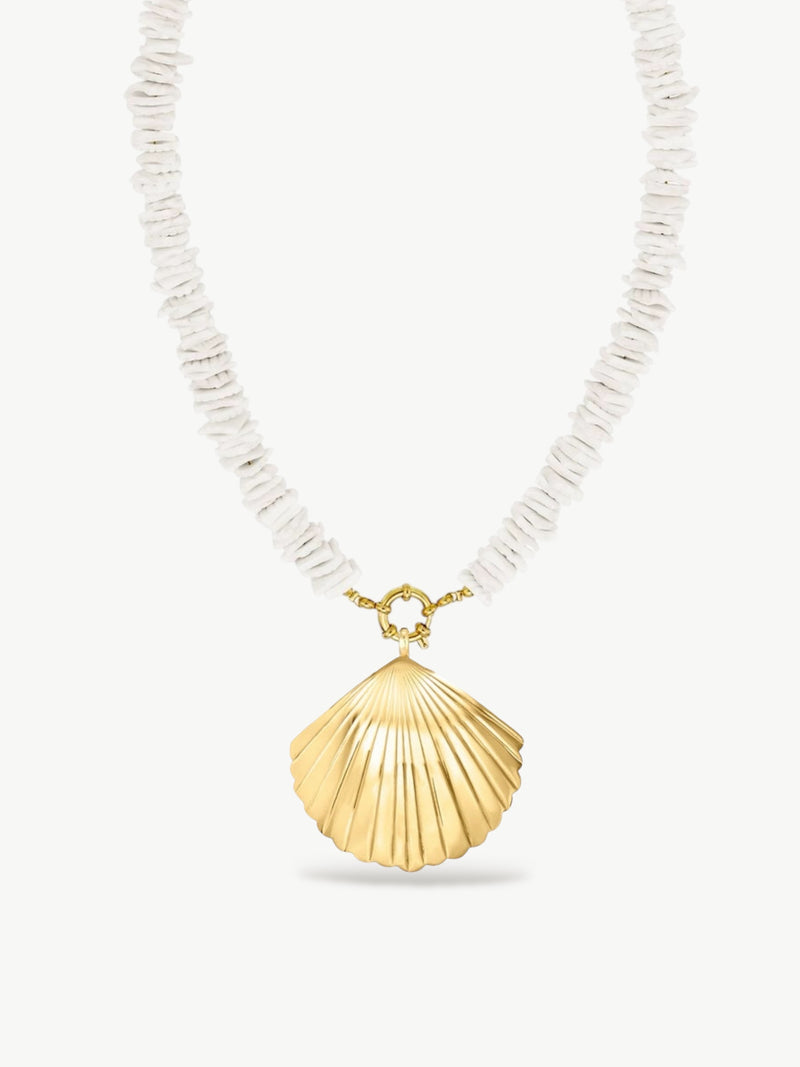 Luxurious Sea Shell Necklace White