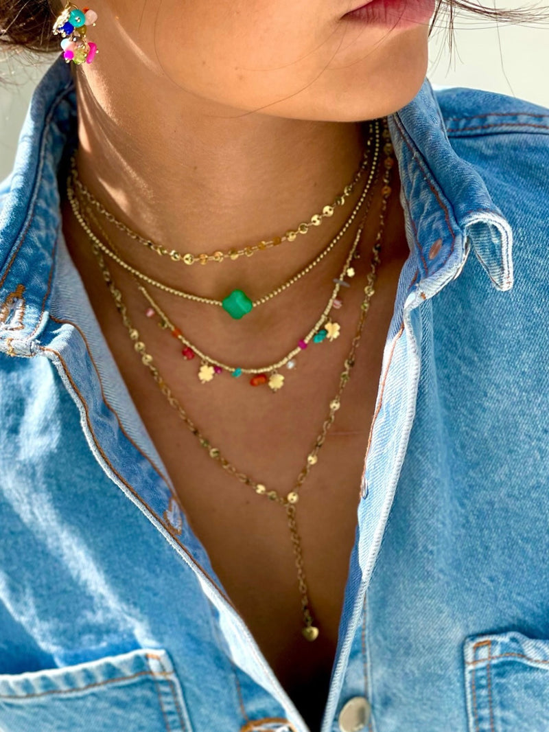Green Aventurine Clover Necklace