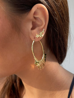 Dazzling Star Hoop Earrings