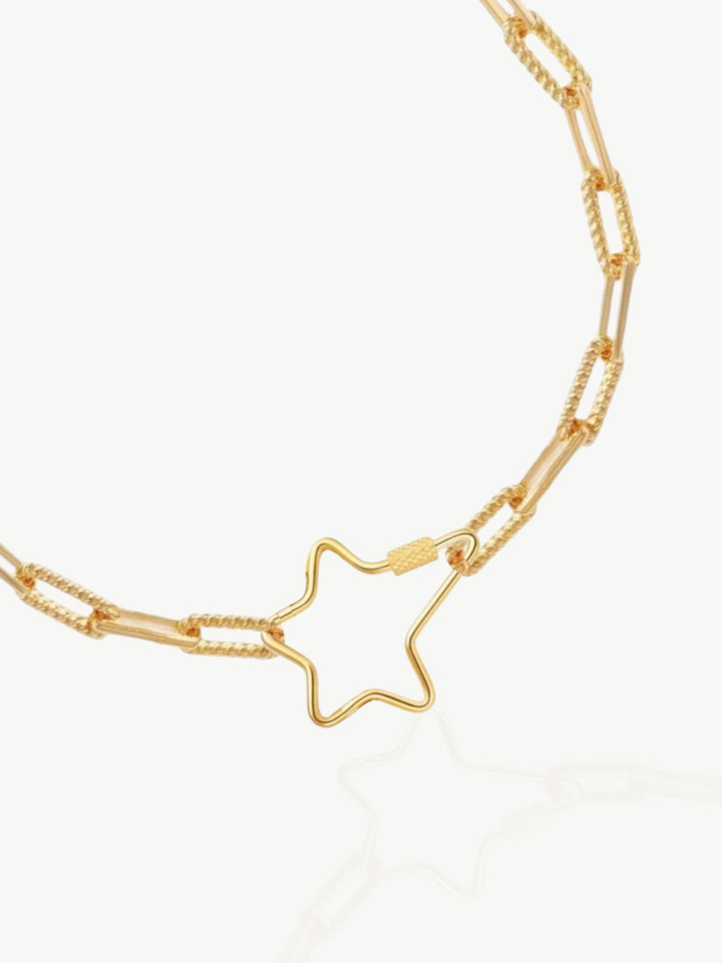 Dazzling Star Oval Link Necklace