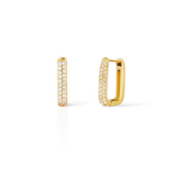 Pavé Hoops Gold
