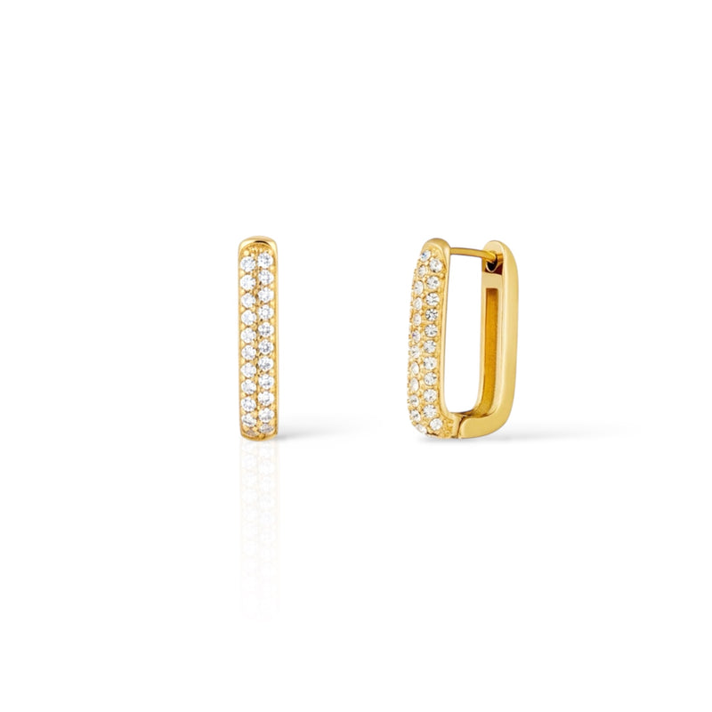 Pavé Hoops Gold