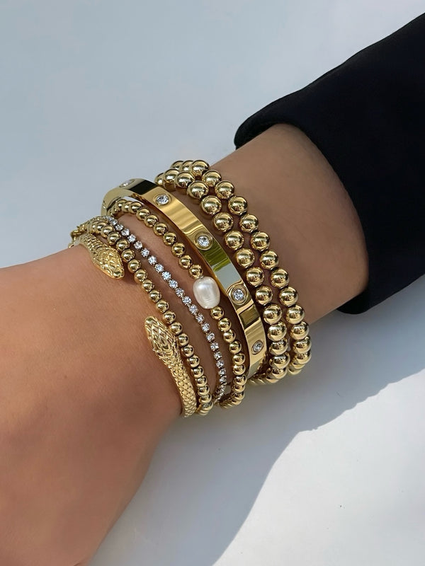 Bubbel Bracelet Gold 6mm