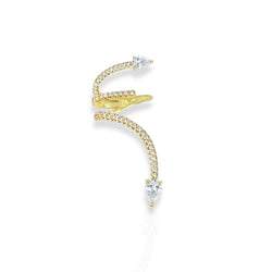 Diamond Snake Climber Earring