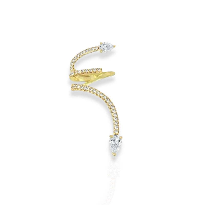 Diamond Snake Climber Earring