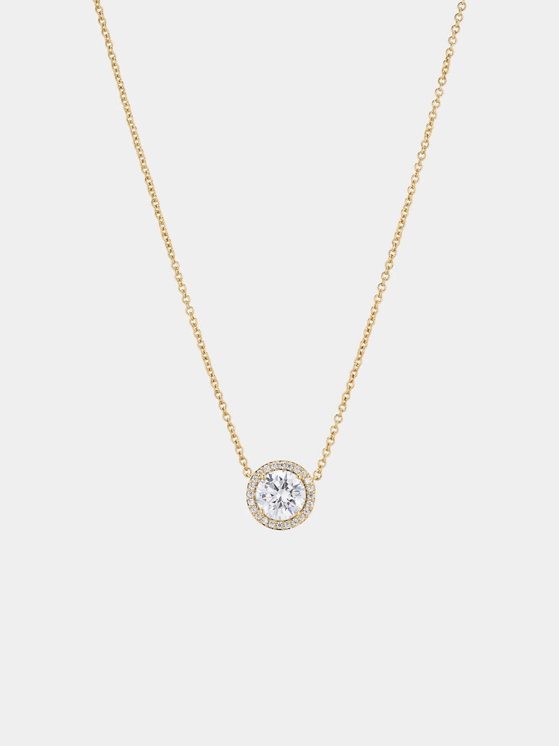 Single Diamond Necklace Gold