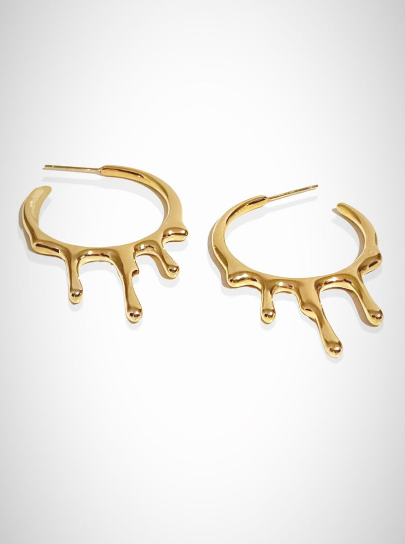 drippy hoop earrings-Choose by Felice| hoop earrings gold