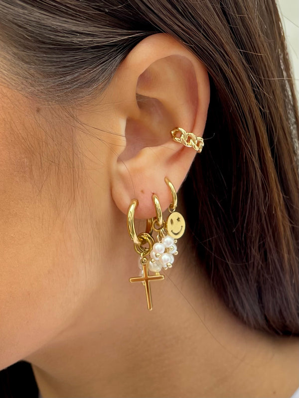 Pearly Drop Earring Gold
