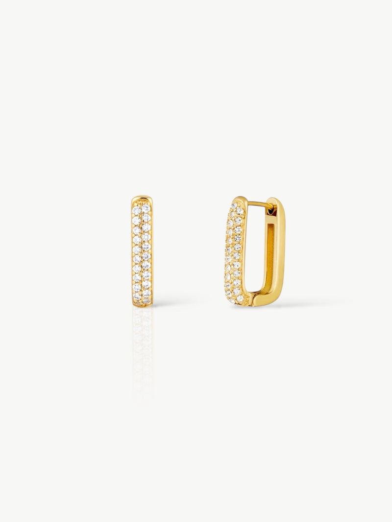 Pavé Hoops Gold