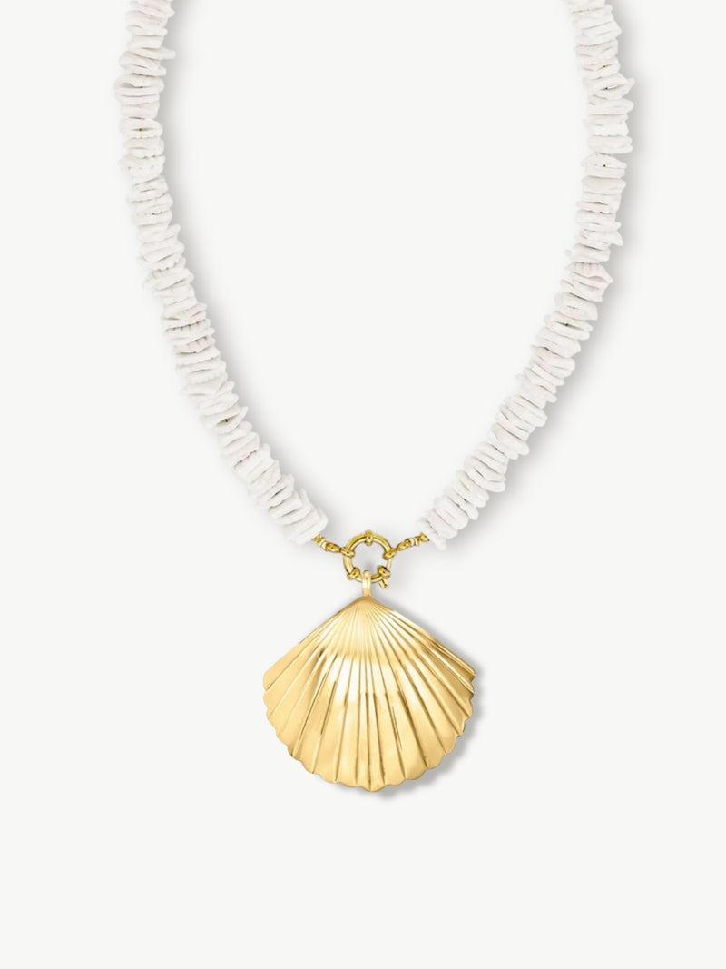 Luxurious Sea Shell Necklace White