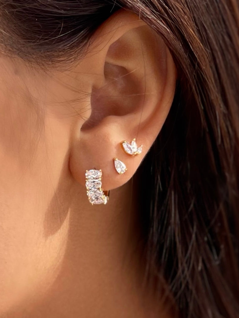 Crown Stud Earring Gold