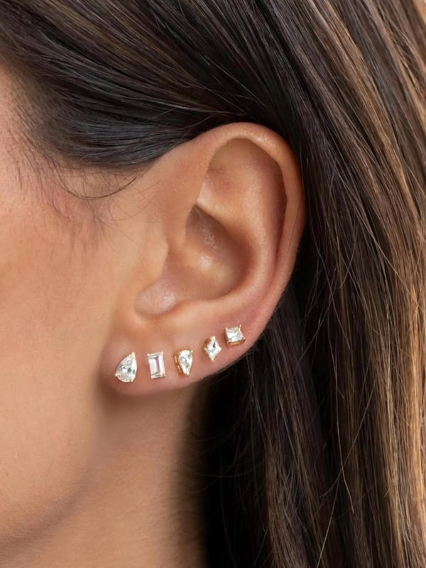 Baguette Stud earring