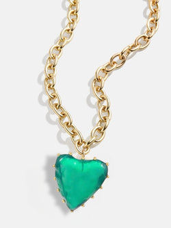 Luxurious Green Heart Necklace