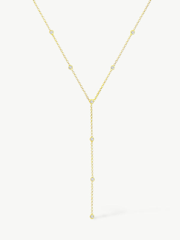 Diamond y chain necklace - perfect for layering-Lariat necklace- lariat necklace gold-woman lariat necklace -