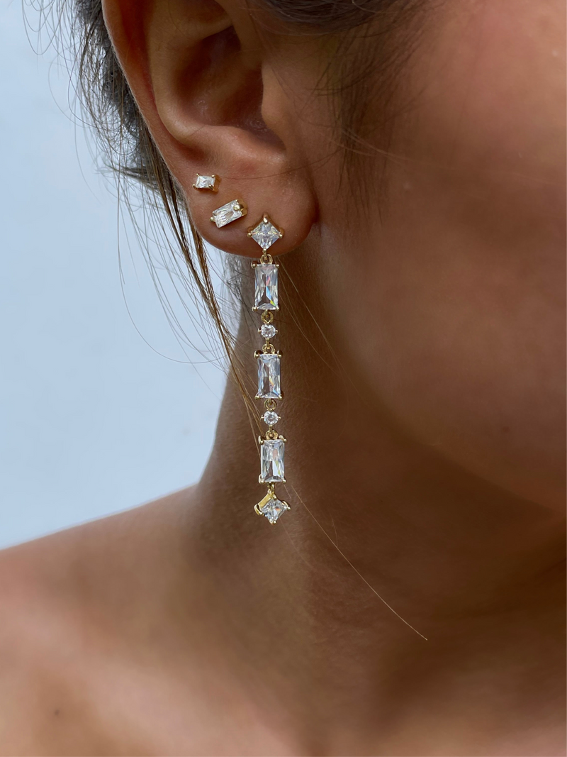 Baguette Stud earring