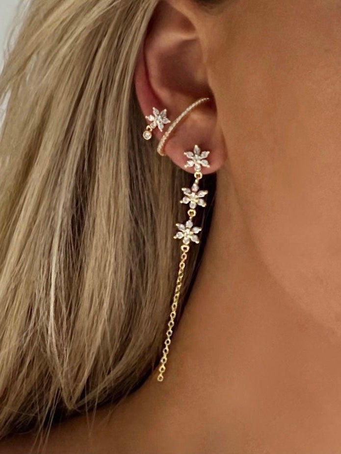 Diamond Suspender Earring