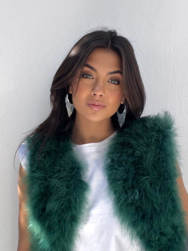 Cowboy Carter earrings silver- silver statement earrings- fringe earrings 