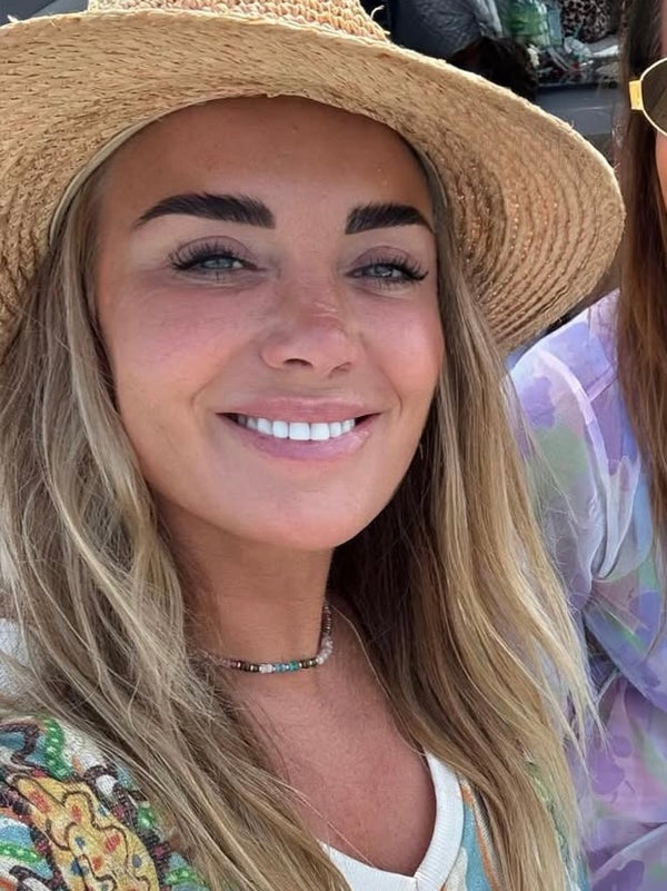 Mixed Natural Stones Necklace Rose Quartz