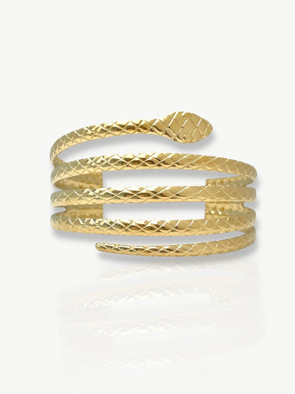 Wrappped Snake Bracelet Gold