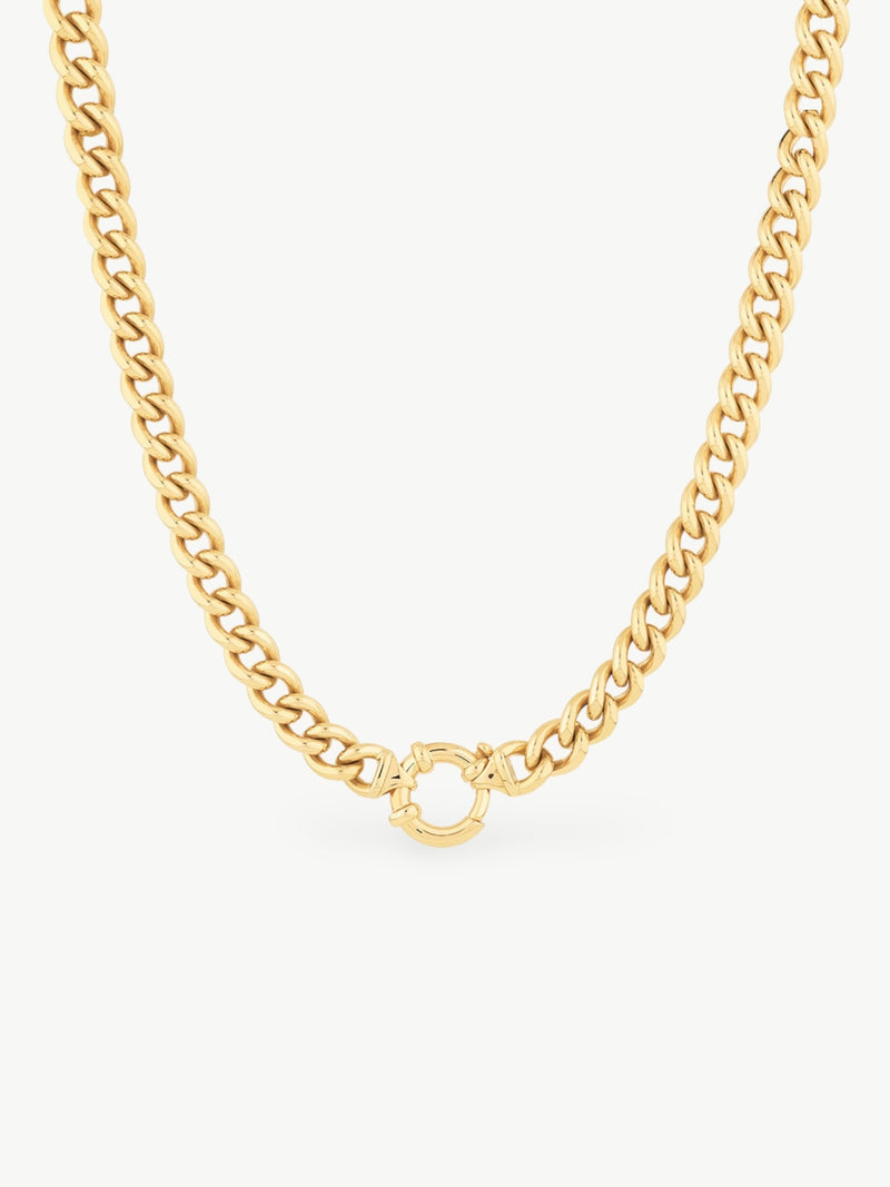 Hollow Bold Necklace Gold