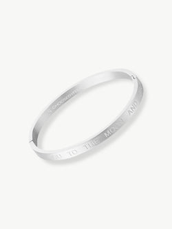 Love You To The Moon And Back Bracelet Silver