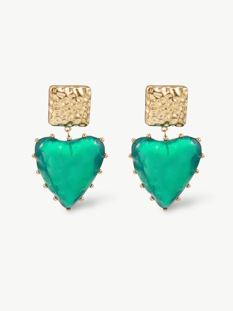 Love At First Sight Earrings Green