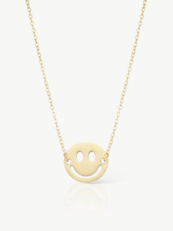 Fine Smiley Necklace Gold