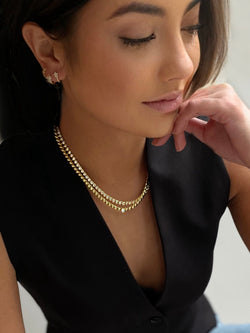 Eternal Love Tennis Necklace Gold