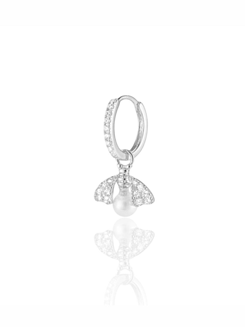 Pearly Bee Earring Silver