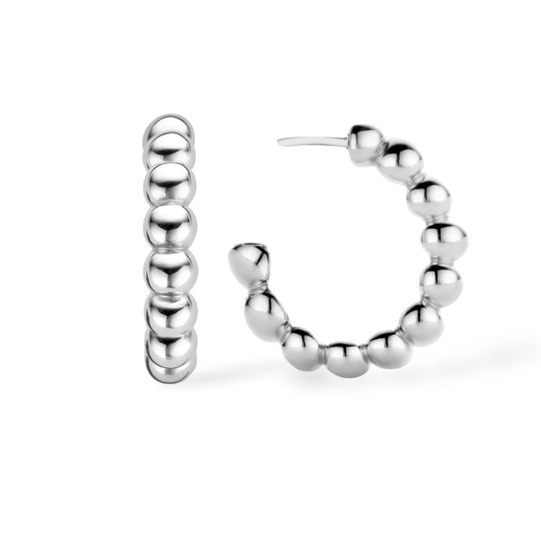 Bubbly Hoop Earrings Silver