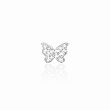 Tiny Butterfly Ear Stud Silver