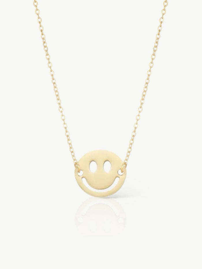 Fine Smiley Necklace Gold