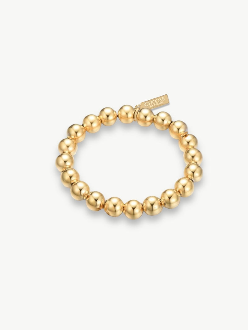 Bubbel Bracelet Gold 10mm