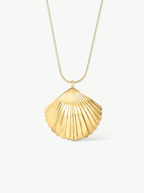 Big Shell Necklace Gold