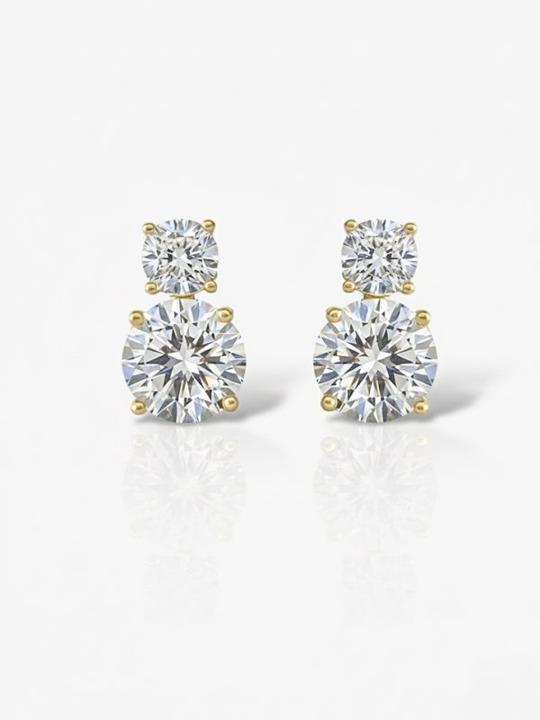 Grace Kelly stud earrings gold 
