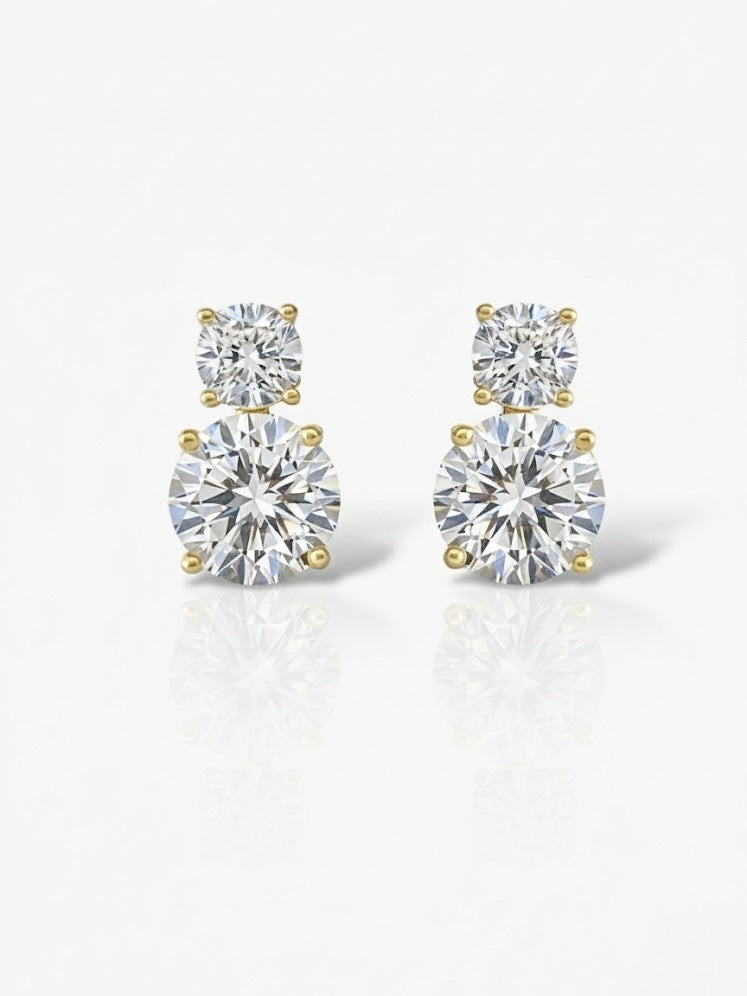 Grace Kelly stud earrings gold 