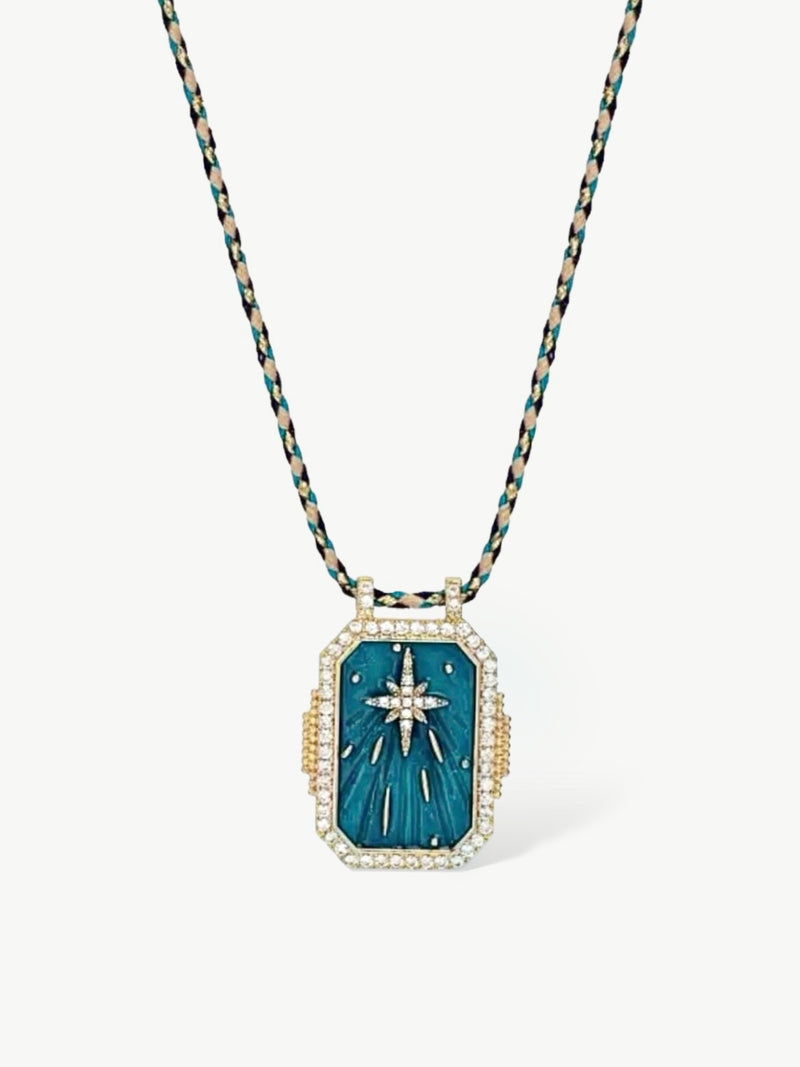 Lucky Star Charm Cord Necklace