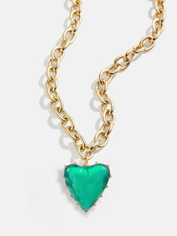 Luxurious Green Heart Necklace