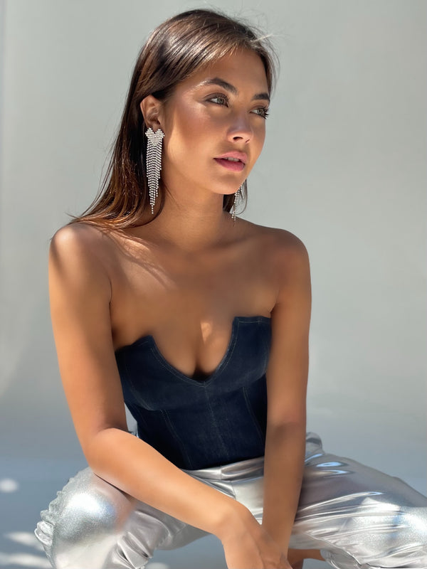 Golden Waterfall Love Earrings