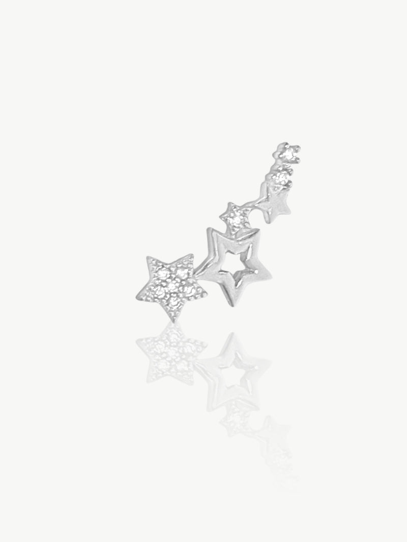 Shooting Star Earrings Silver