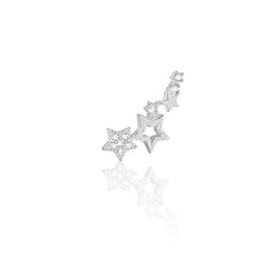 Shooting Star Earrings Silver