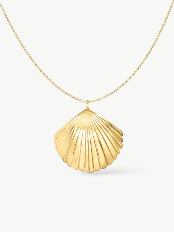 Big Shell Necklace Gold