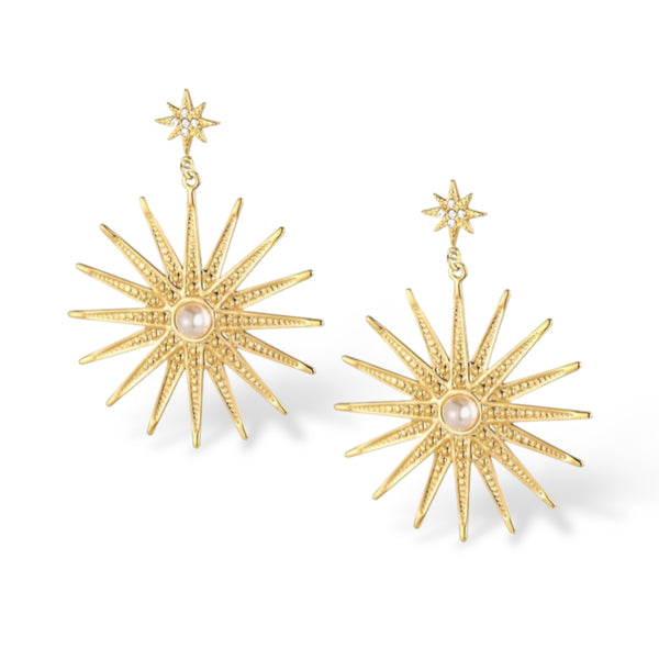 Pearly Star Earrings