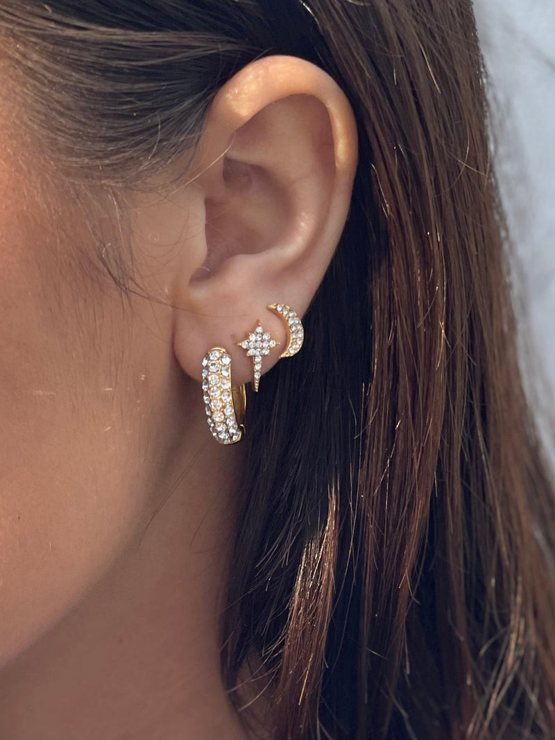 Moon Stud Earring
