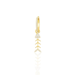 Earring Gold Fish Bone